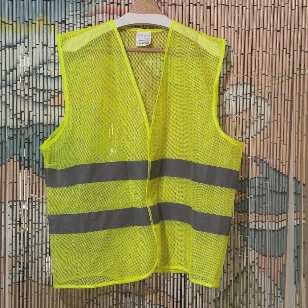 PEER BASICS Reflective Visibility Mesh Safety Vest Uniform, Neon Yellow, XL